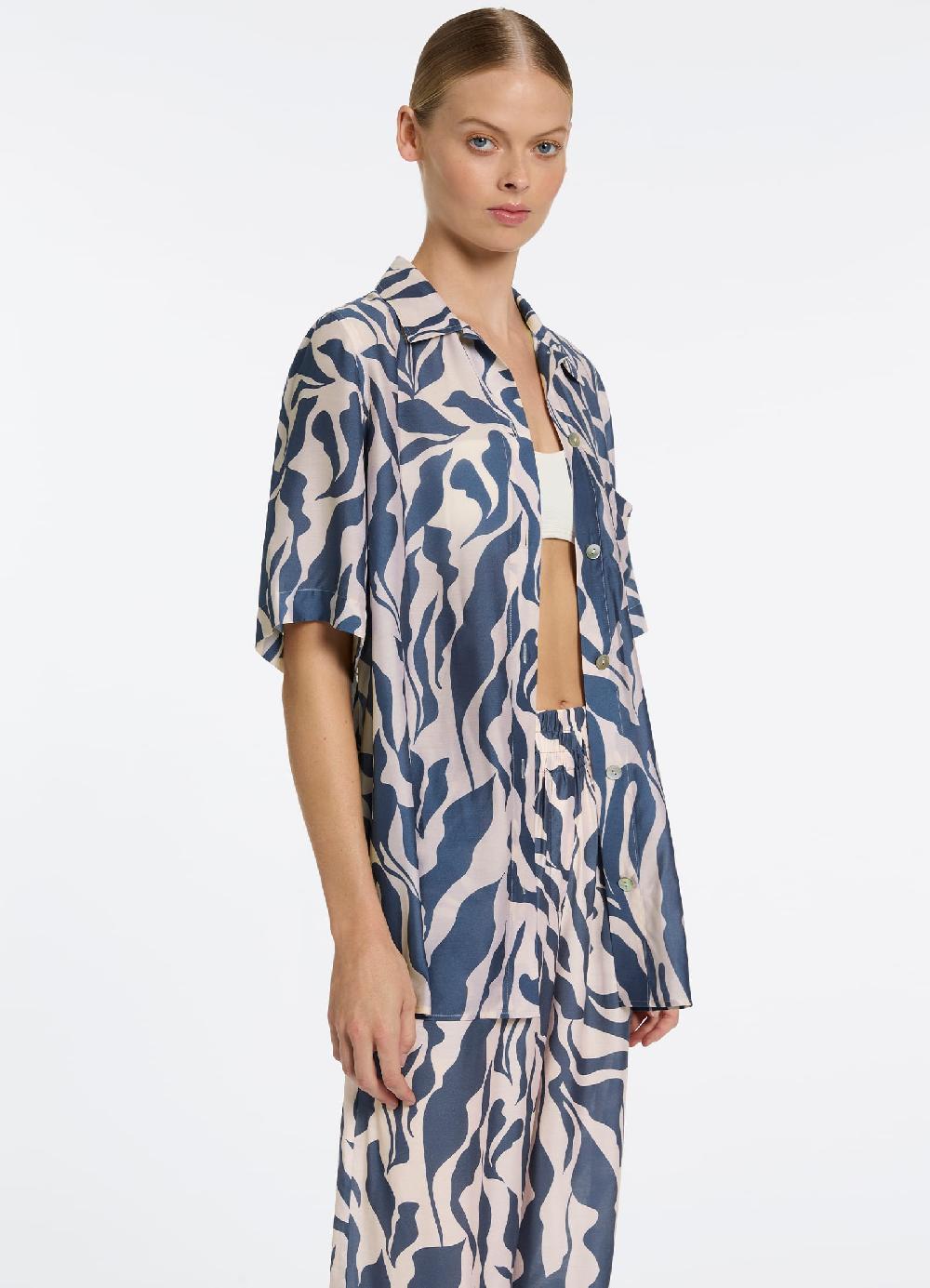 Jets Australia Sereno Short Sleeve Shirt - Steel Blue