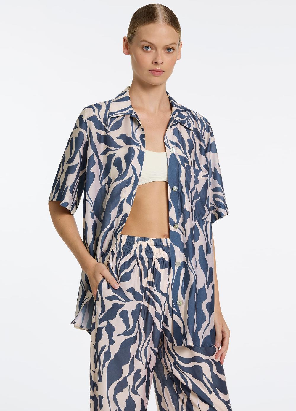 jets australia Sereno Short Sleeve Shirt - Steel Blue