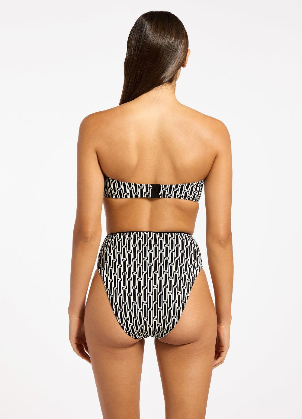 Jets Australia Spring Geo U Trim Bandeau Bikini Top