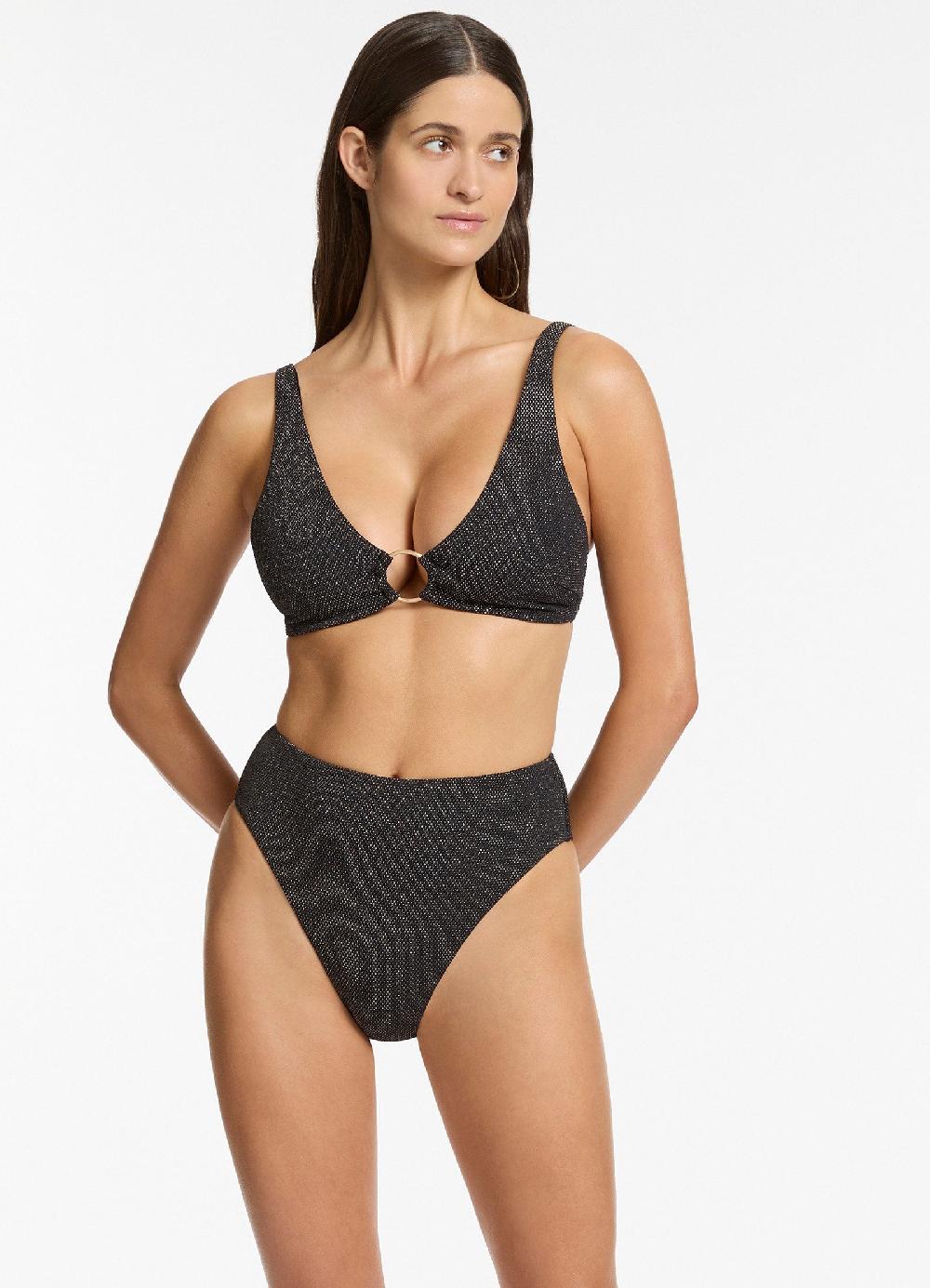 jets australia Tirari Nights Triangle Bikini Top - Black