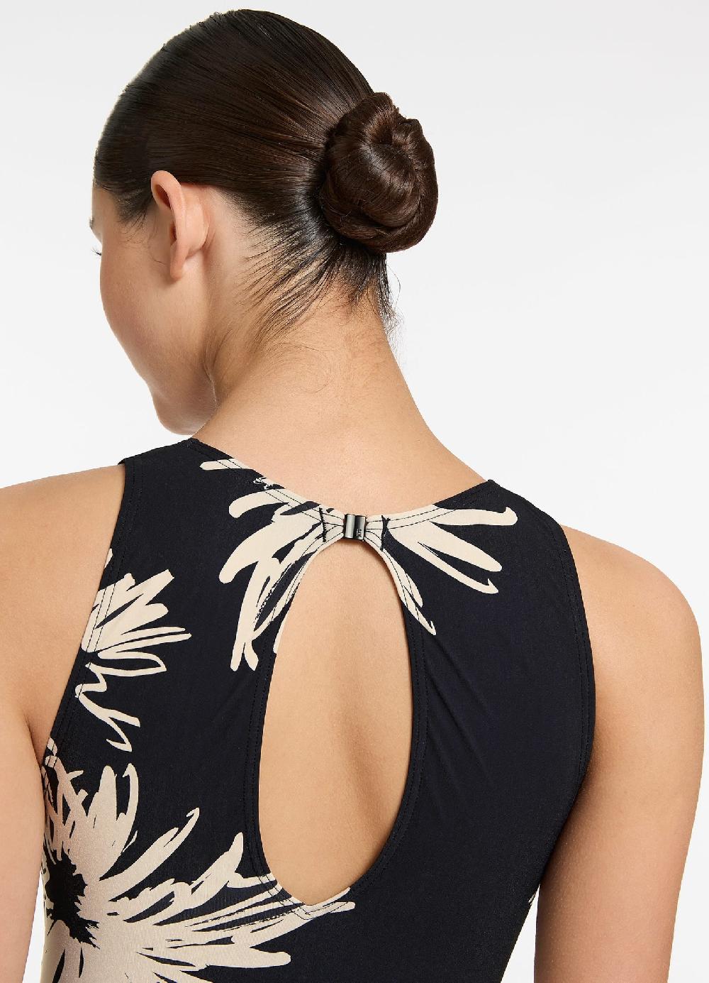 Jets Australia Zoa Cut Out Clip Back One Piece - Black