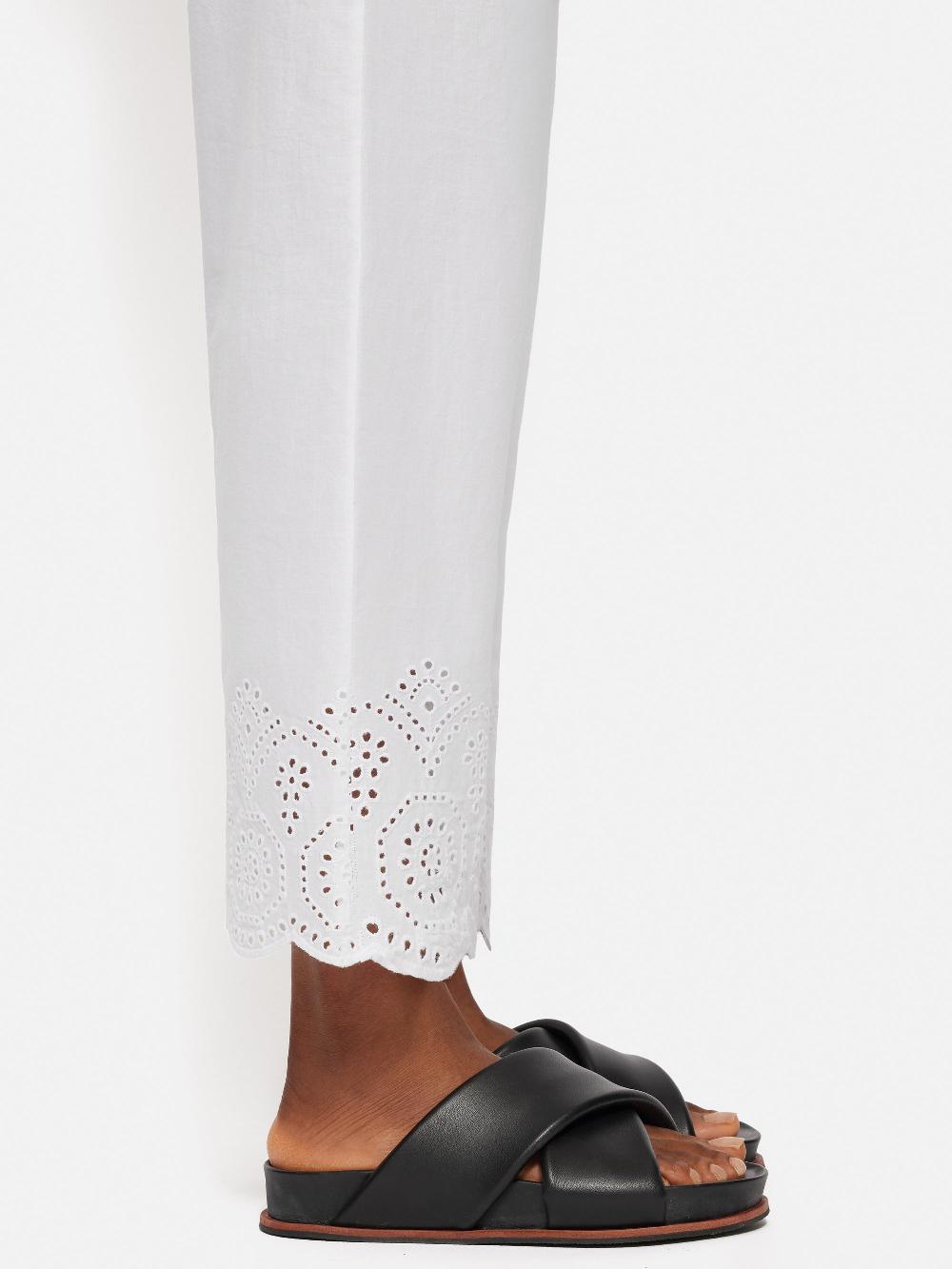 Jigsaw Broderie Anglaise Cropped Pyjama Trouser White