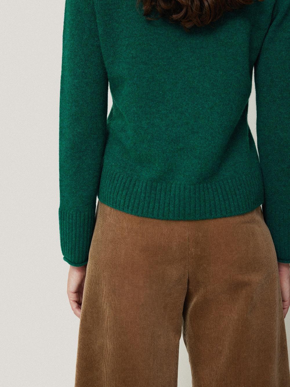 Jigsaw Compact Wool Cashmere Blend Jumper Sherwood Green
