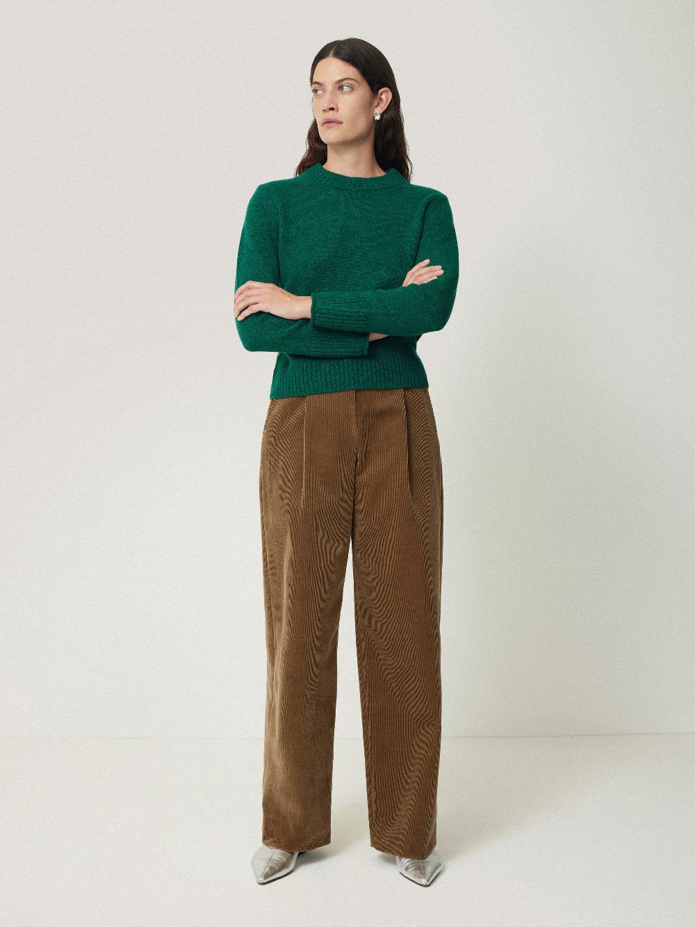 Jigsaw Compact Wool Cashmere Blend Jumper Sherwood Green