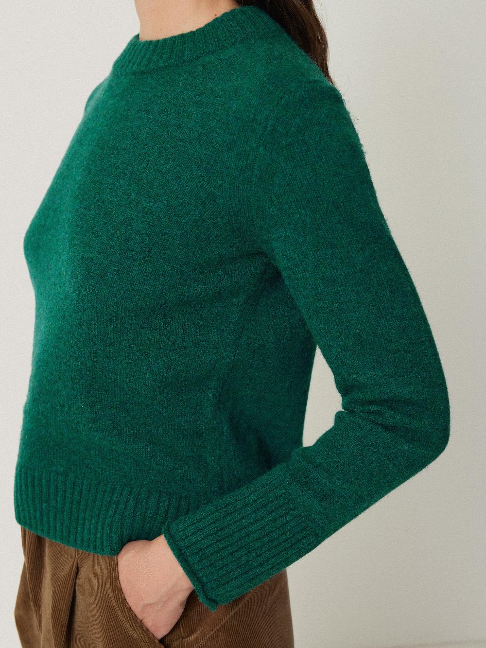 Jigsaw Compact Wool Cashmere Blend Jumper Sherwood Green