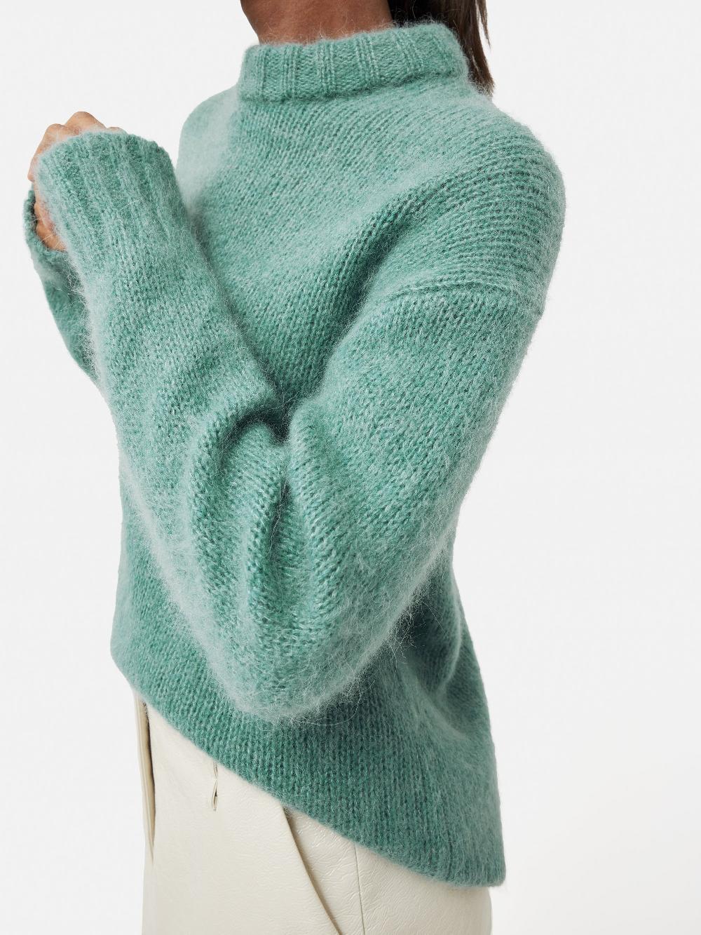 Jigsaw Alpaca Blend Oversized Jumper Blue