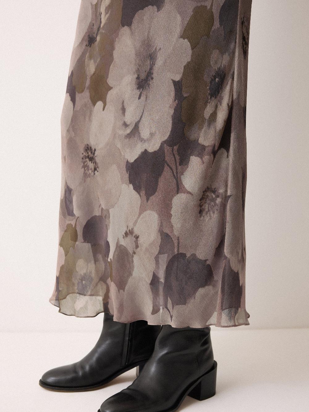 Jigsaw Antique Floral Midi Skirt Multi