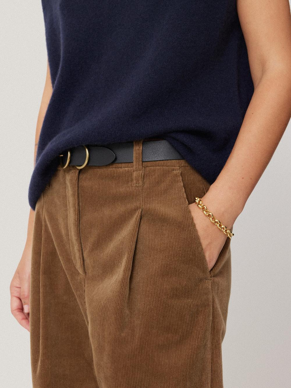 Jigsaw Belcher Chain Bracelet Gold