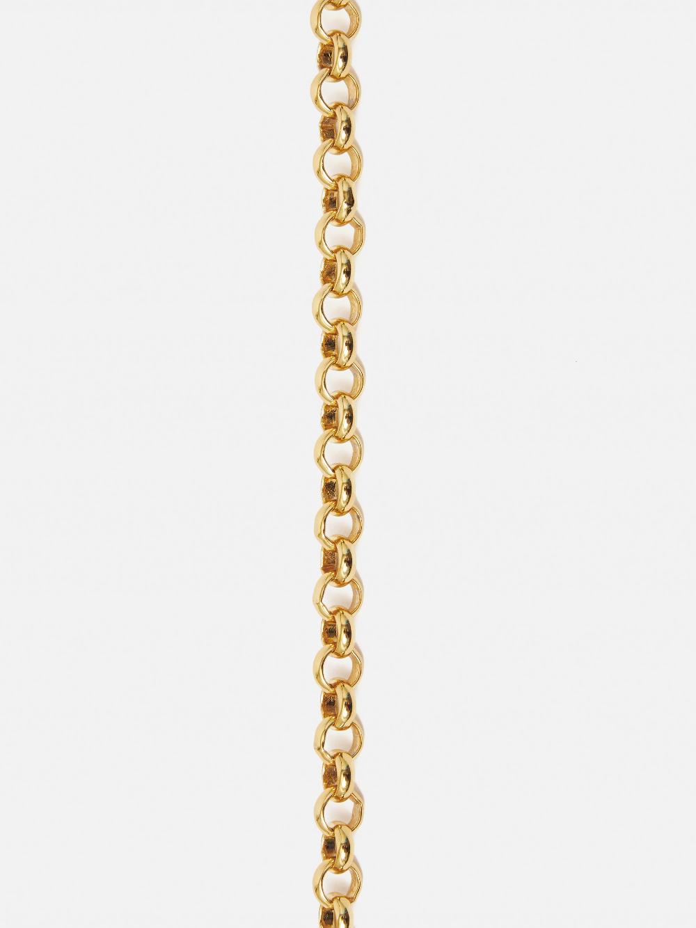 Jigsaw Belcher Chain Necklace Gold