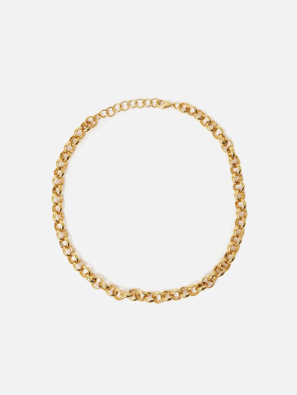 jigsaw Belcher Chain Necklace Gold