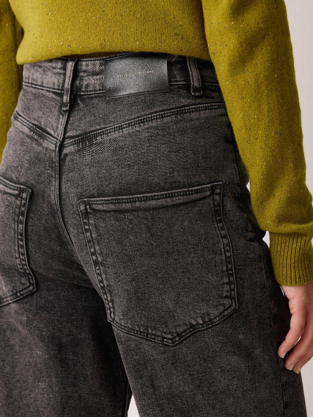 Jigsaw Blair Turn Up Jean Black Snow Wash