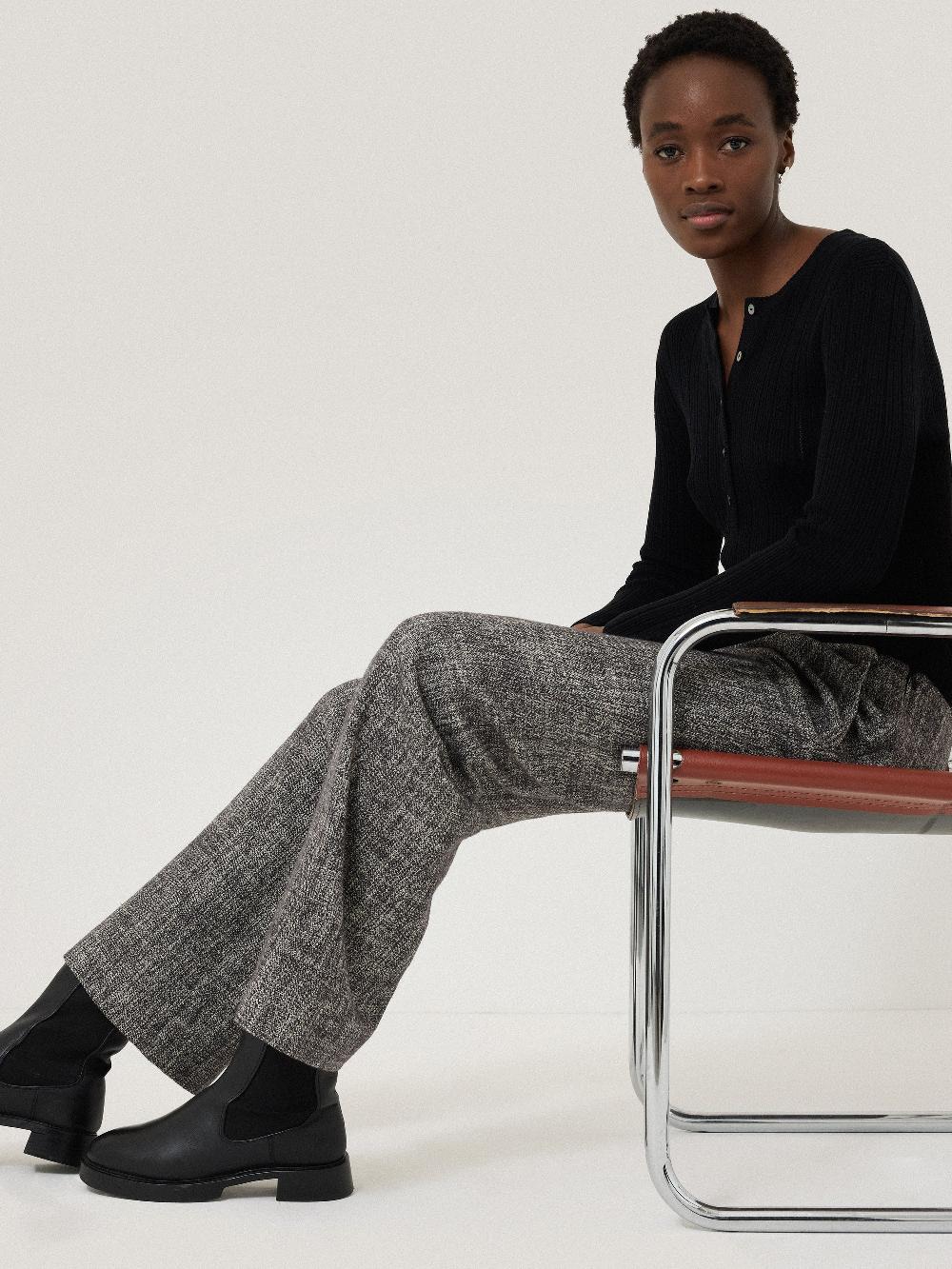 Jigsaw Blake Boucle Trouser Grey