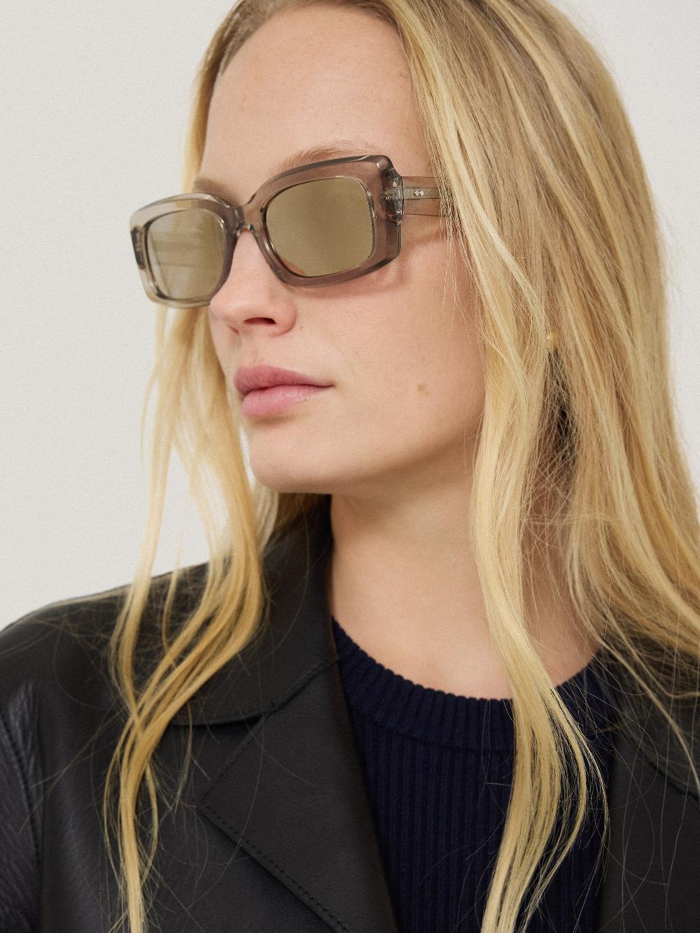 Jigsaw Bolton Rectangle Sunglasses Grey