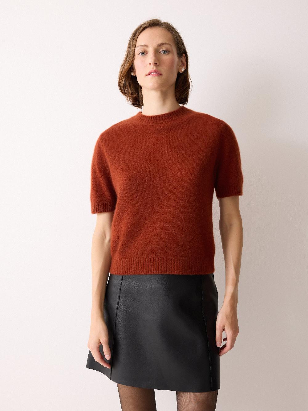 Jigsaw Bonded Leather Mini Skirt Black