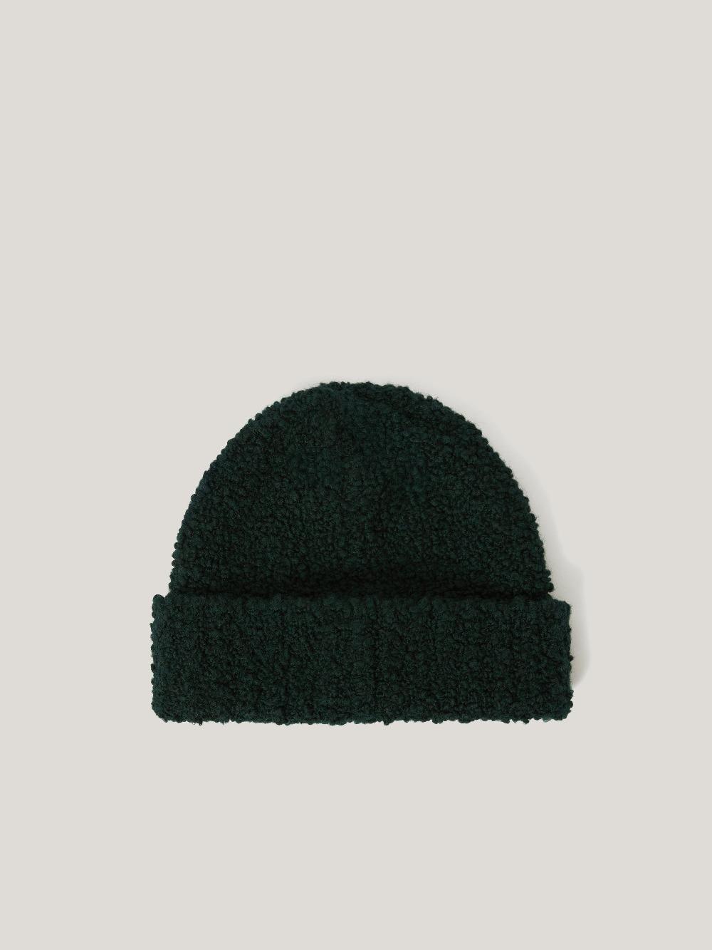 Jigsaw Boucle Beanie Green