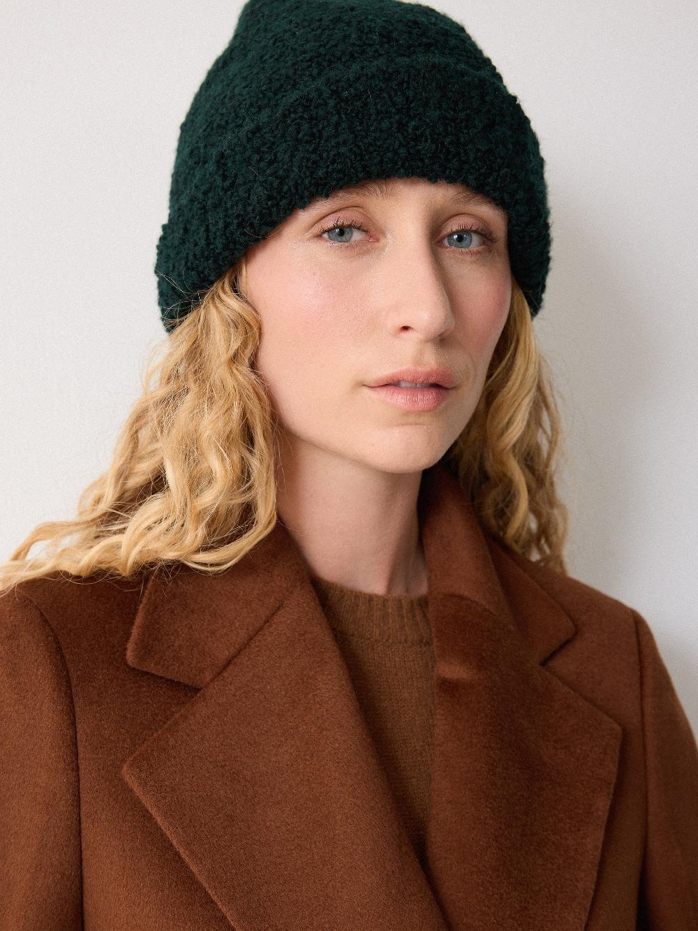 jigsaw Boucle Beanie Green