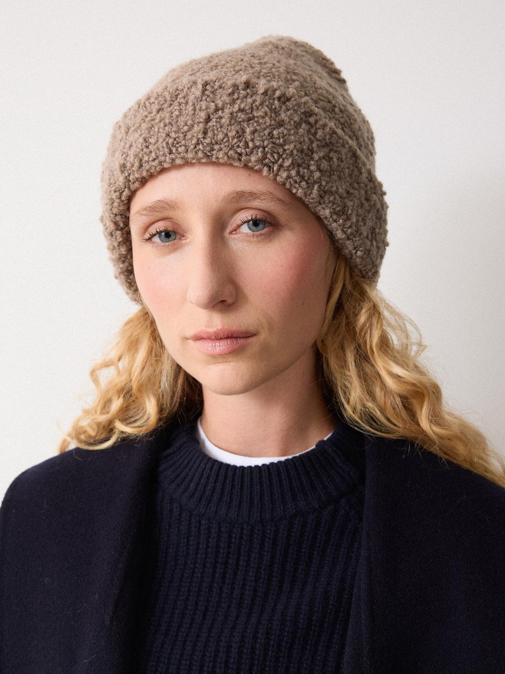 jigsaw Boucle Beanie Taupe