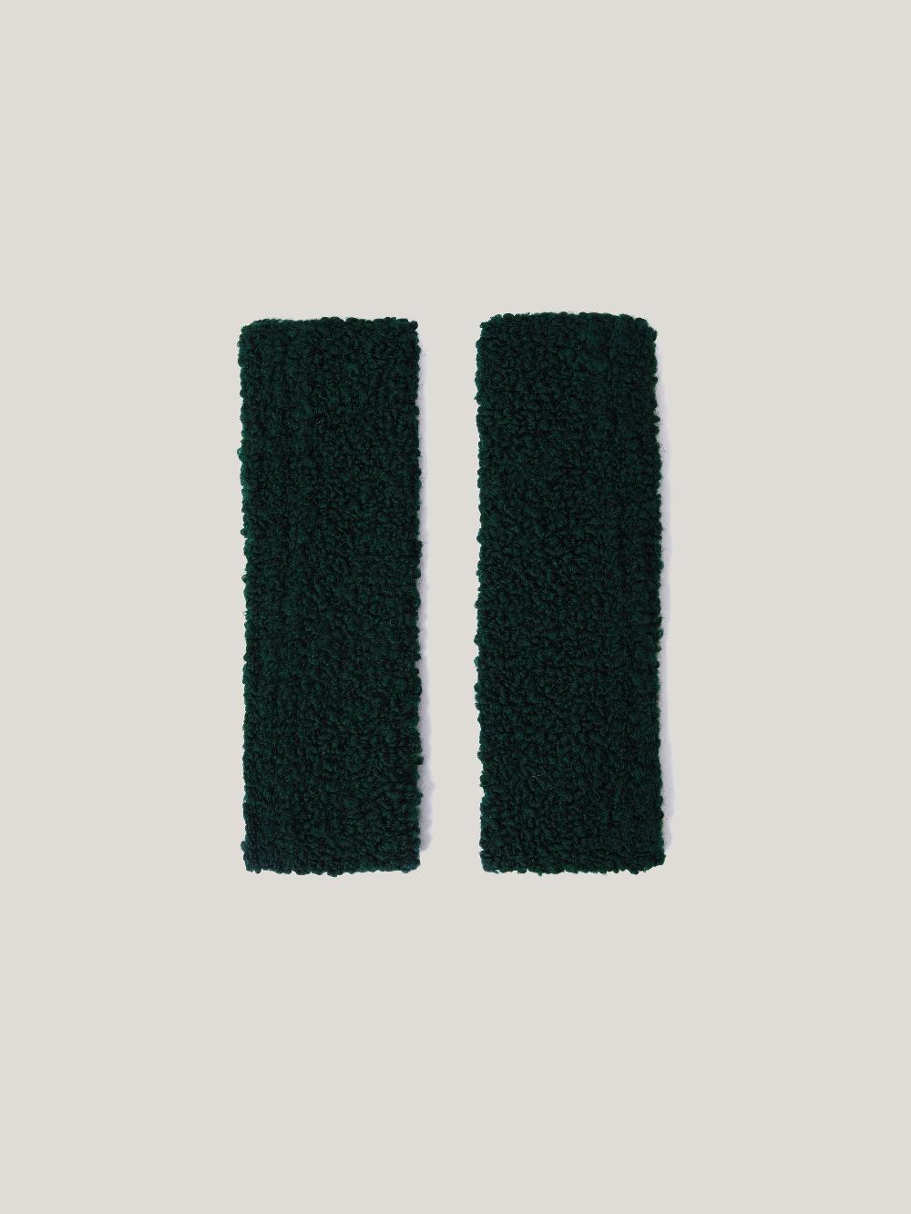 Jigsaw Boucle Mittens Green