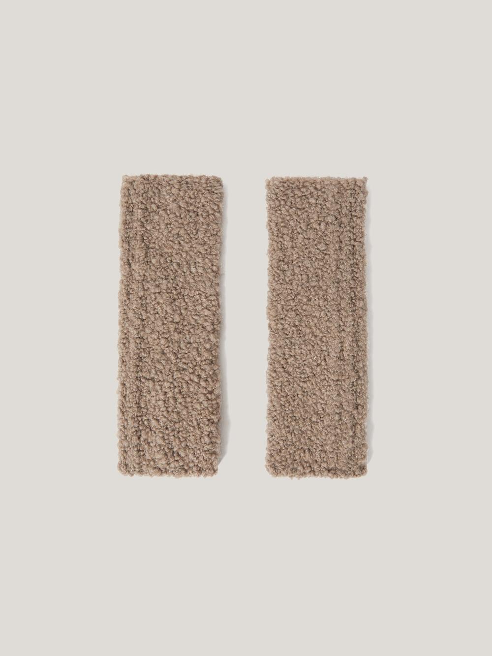 Jigsaw Boucle Mittens Taupe