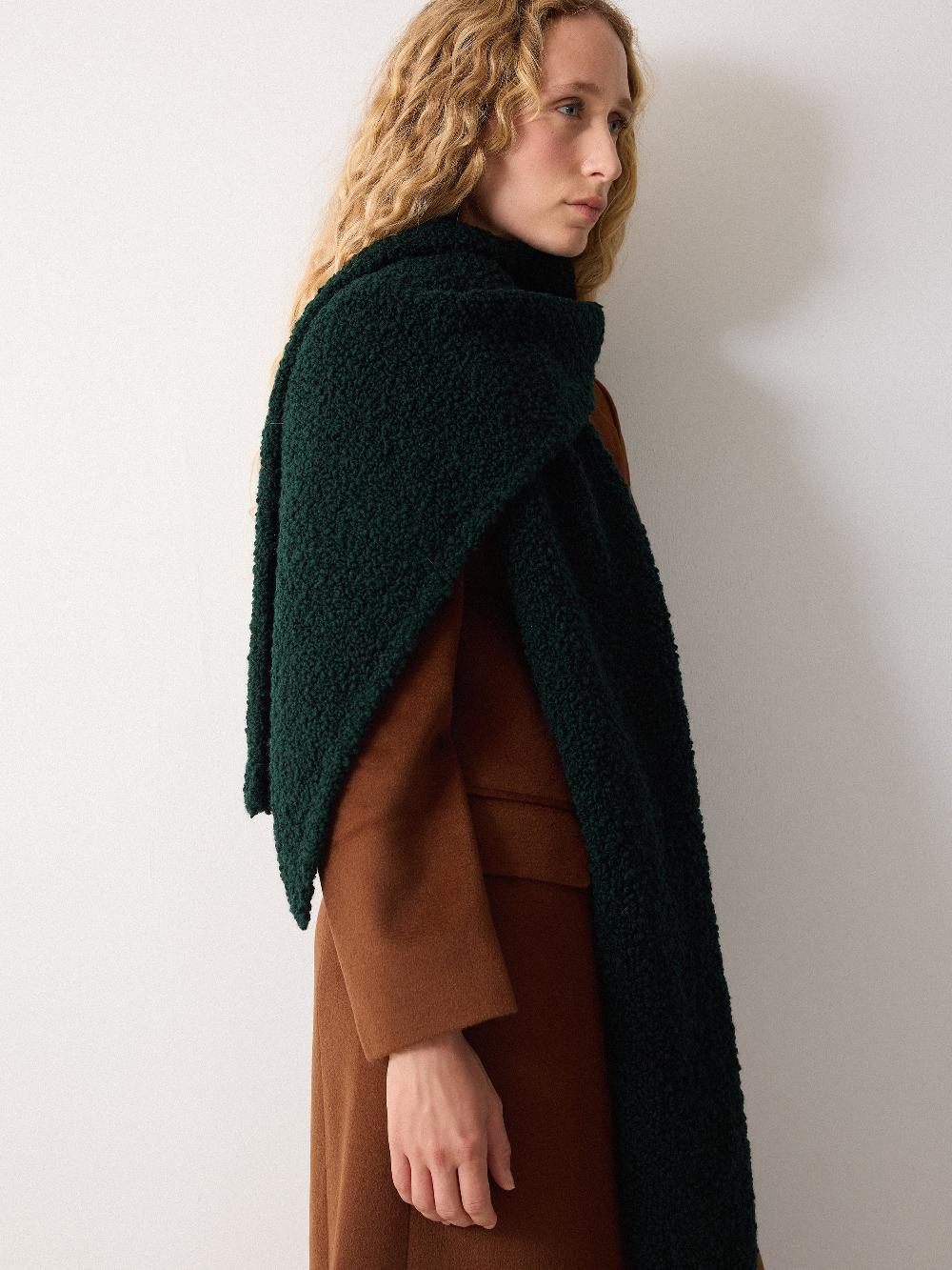 Jigsaw Boucle Scarf Green