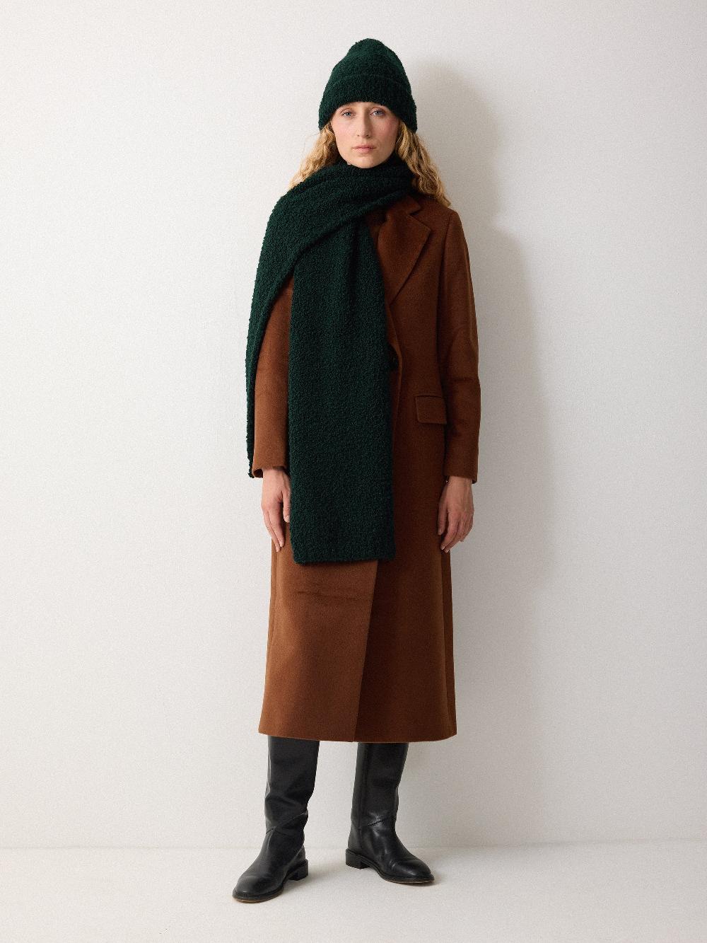 jigsaw Boucle Scarf Green