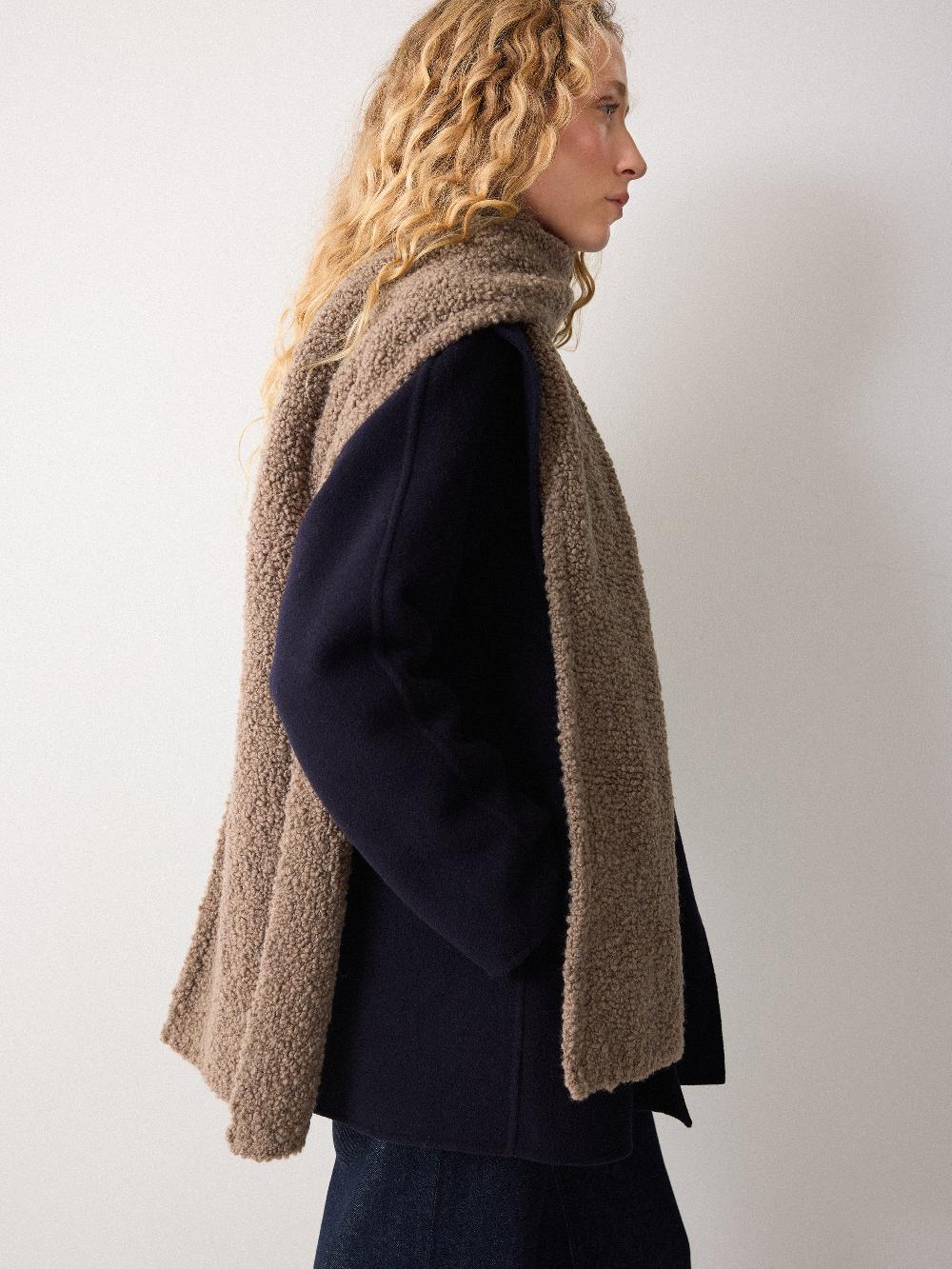 Jigsaw Boucle Scarf Taupe