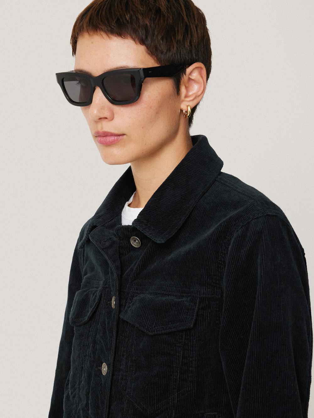 Jigsaw Boxy Cord Trucker Jacket Navy