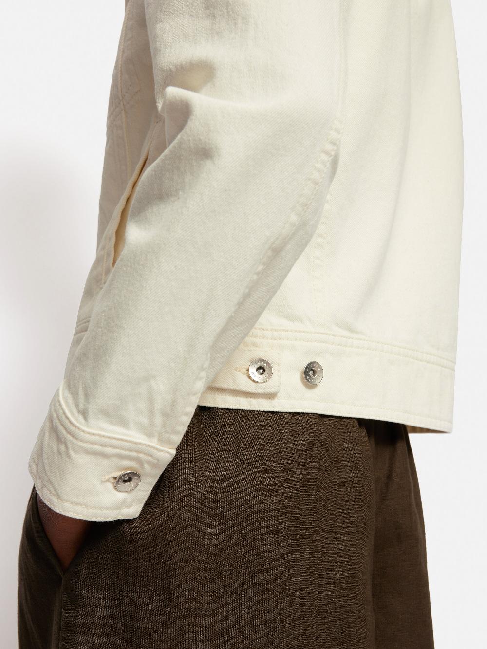 Jigsaw Boxy Denim Trucker Jacket Ecru