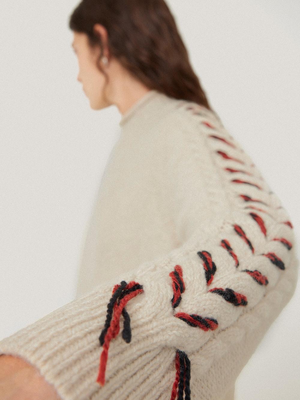 Jigsaw Braided Cable Jumper Cream