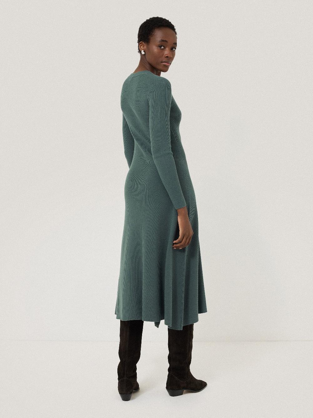 Jigsaw Braided Knit Dress Blue