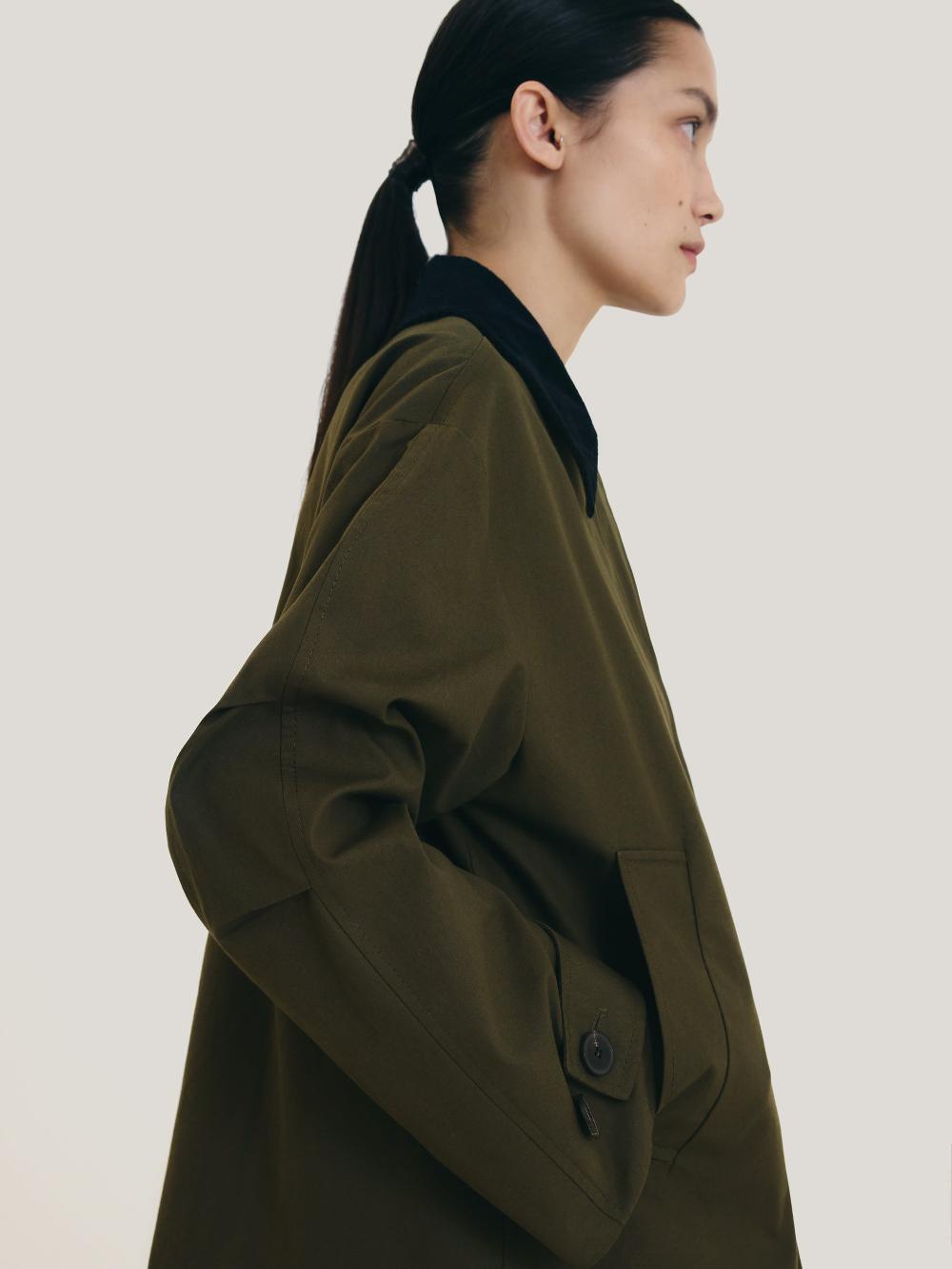 Jigsaw British Millerain Cotton Jacket Green