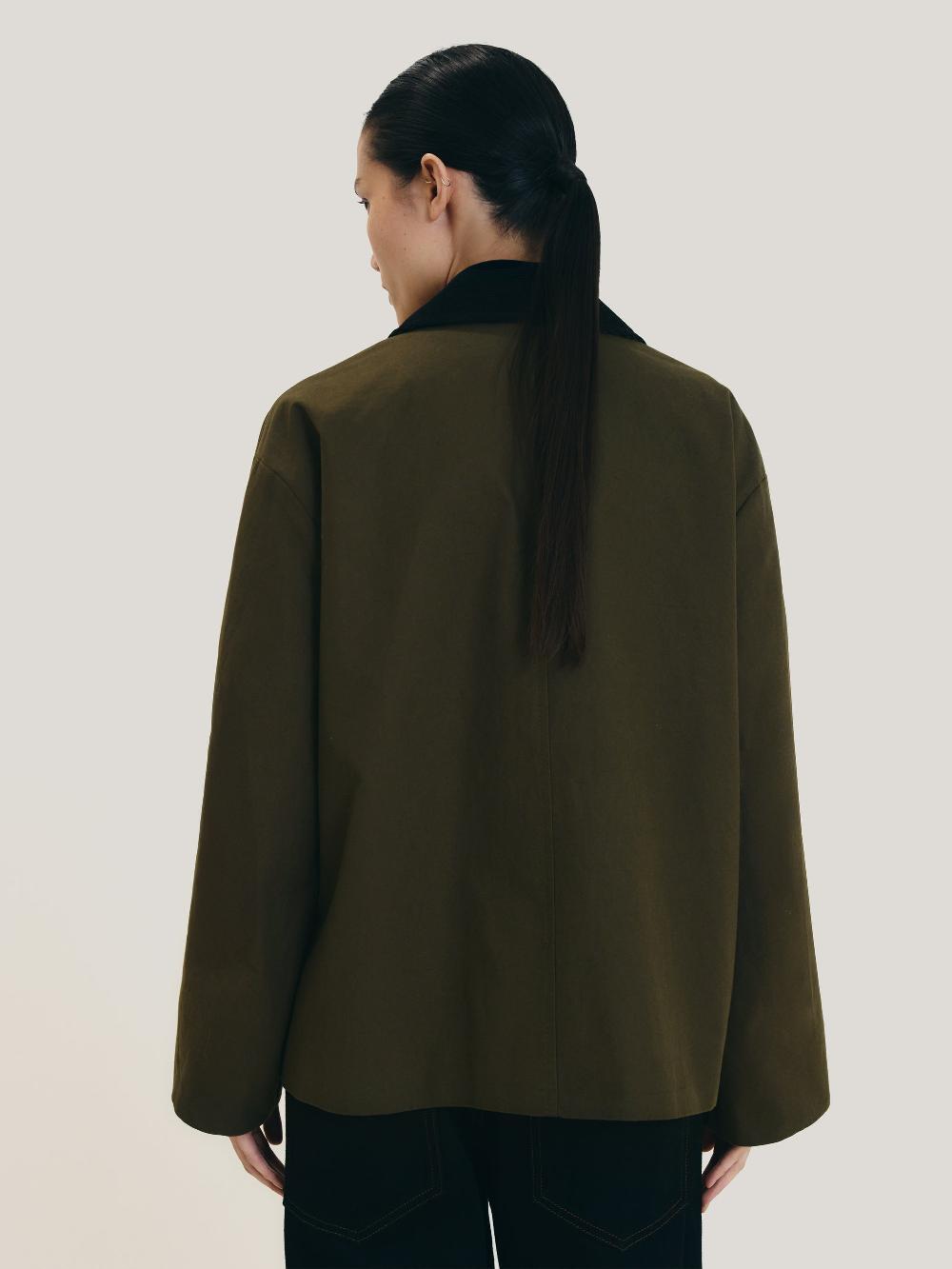 Jigsaw British Millerain Cotton Jacket Green