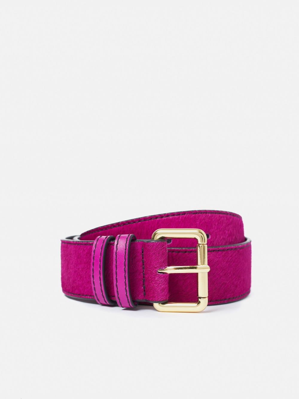 Jigsaw Calf Hair Jean Belt Pink