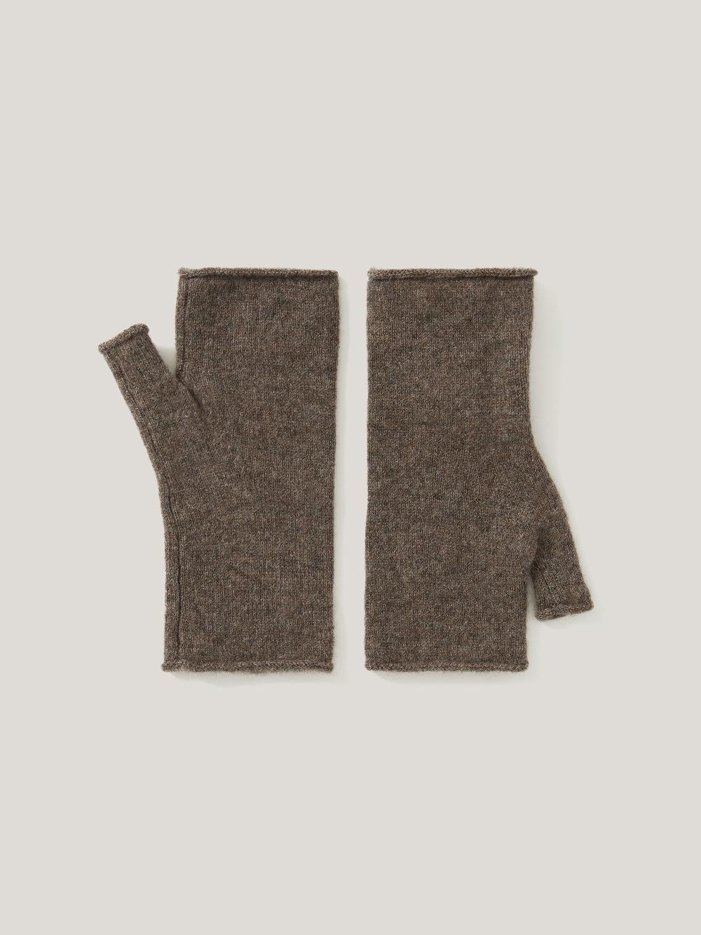 Jigsaw Cashmere Mittens Taupe