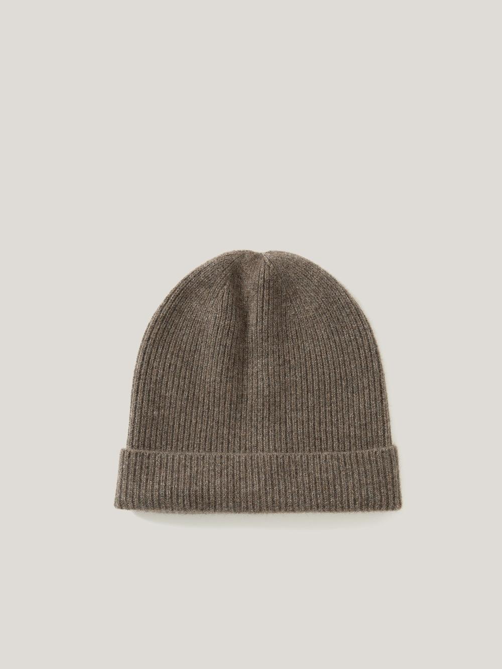 Jigsaw Cashmere Rib Beanie Taupe
