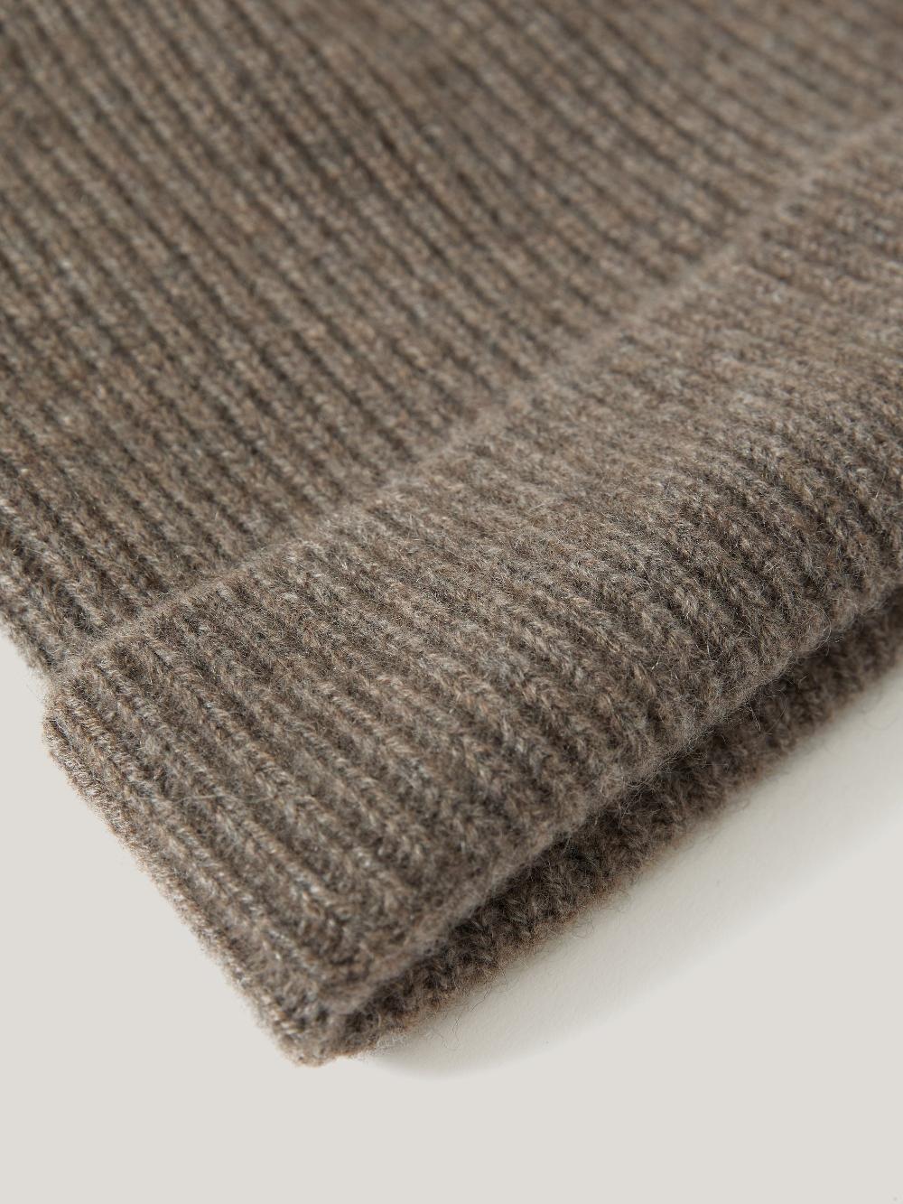 Jigsaw Cashmere Rib Beanie Taupe