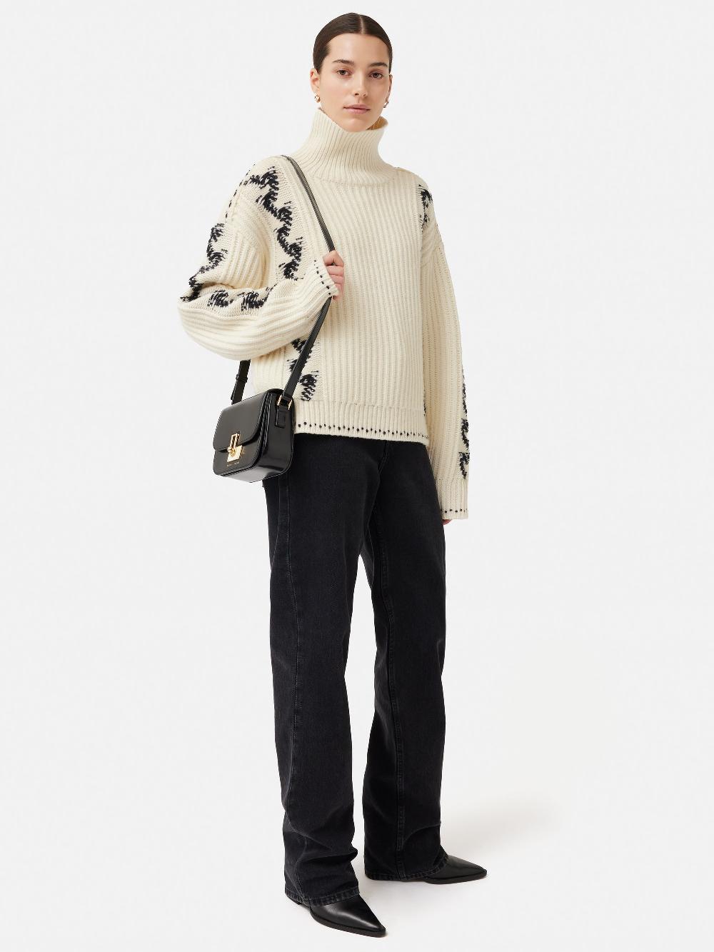 Jigsaw Chevron Ski Jumper Cream