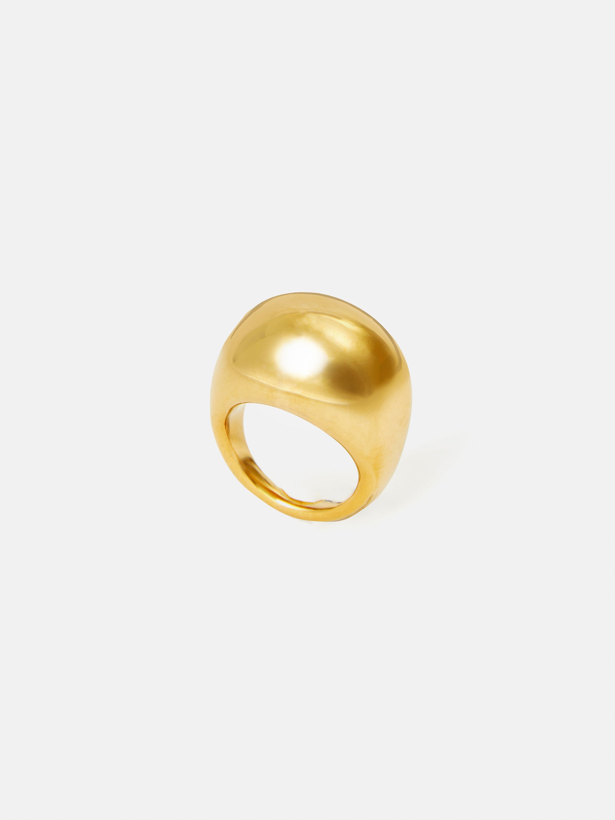 Jigsaw Chunky Dome Ring Gold