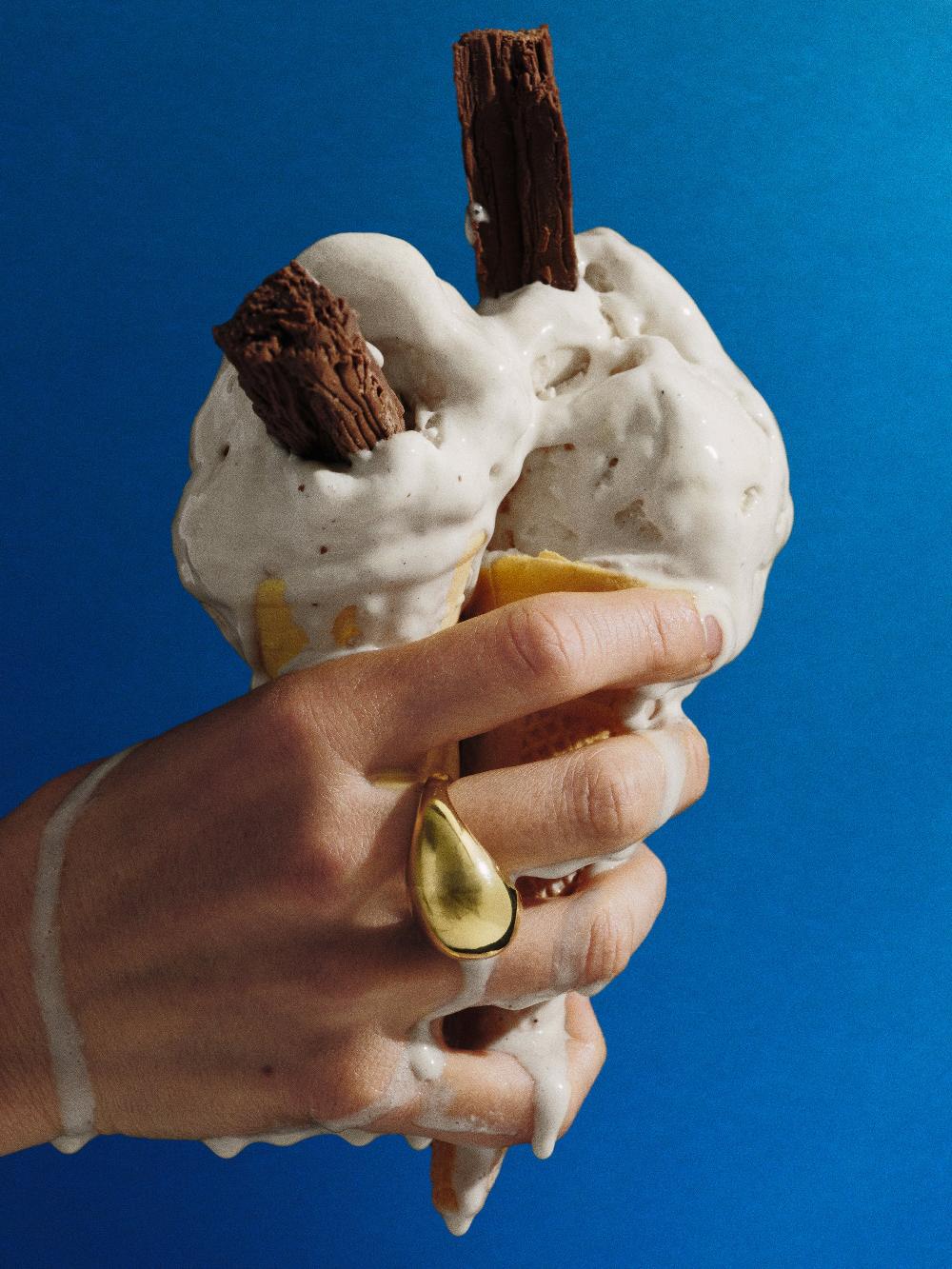 jigsaw Chunky Dome Ring Gold