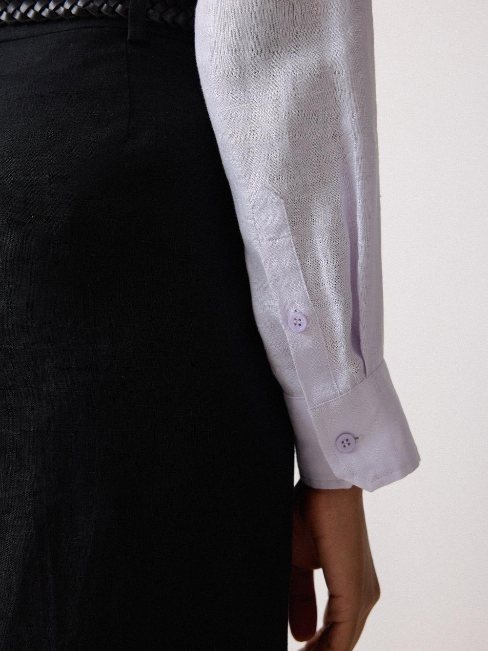 Jigsaw Classic Linen Shirt Lilac
