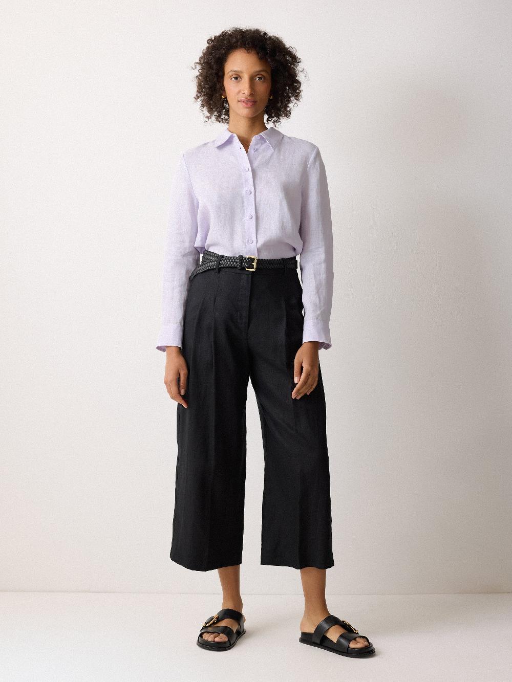 Jigsaw Classic Linen Shirt Lilac