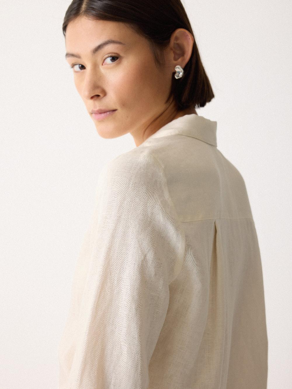Jigsaw Classic Linen Shirt White