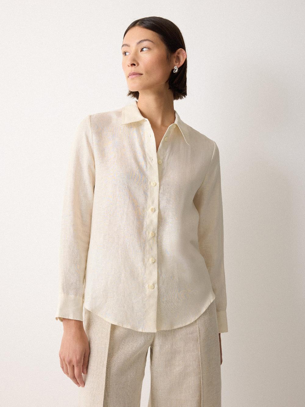 Jigsaw Classic Linen Shirt White
