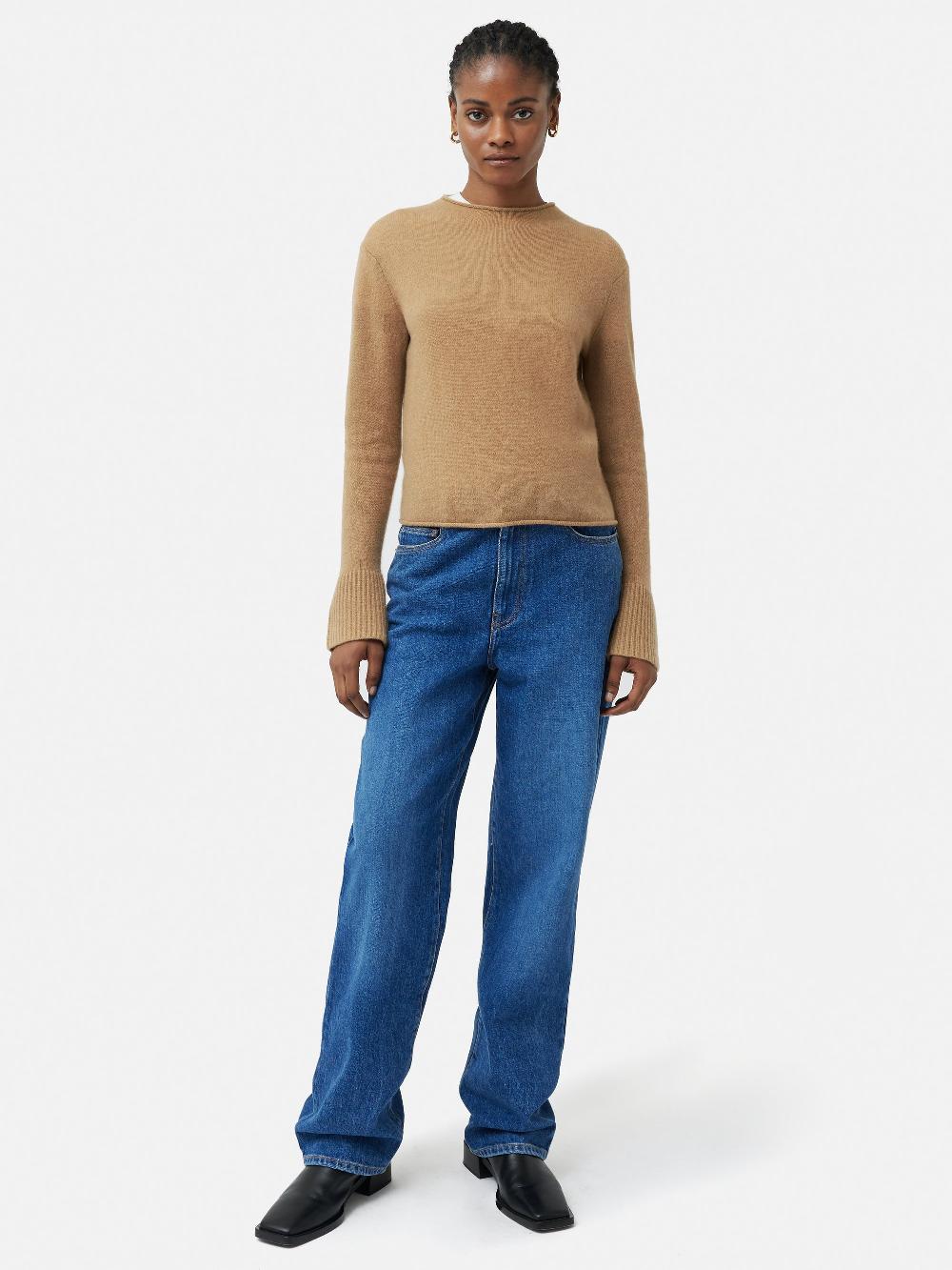Jigsaw Cloud Cashmere Eldon Jumper Camel