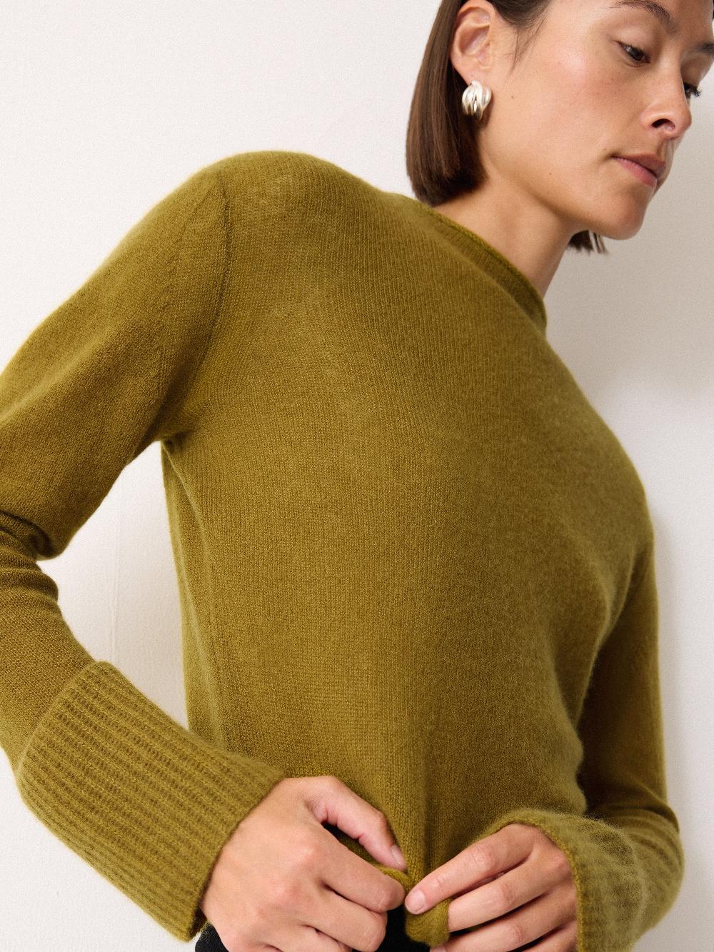 Jigsaw Cloud Cashmere Eldon Jumper Hazel Green