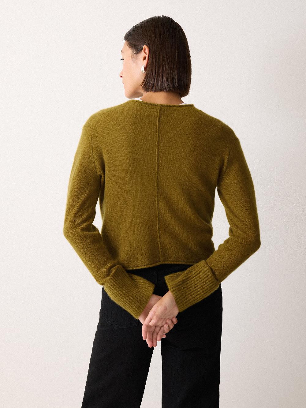 Jigsaw Cloud Cashmere Eldon Jumper Hazel Green