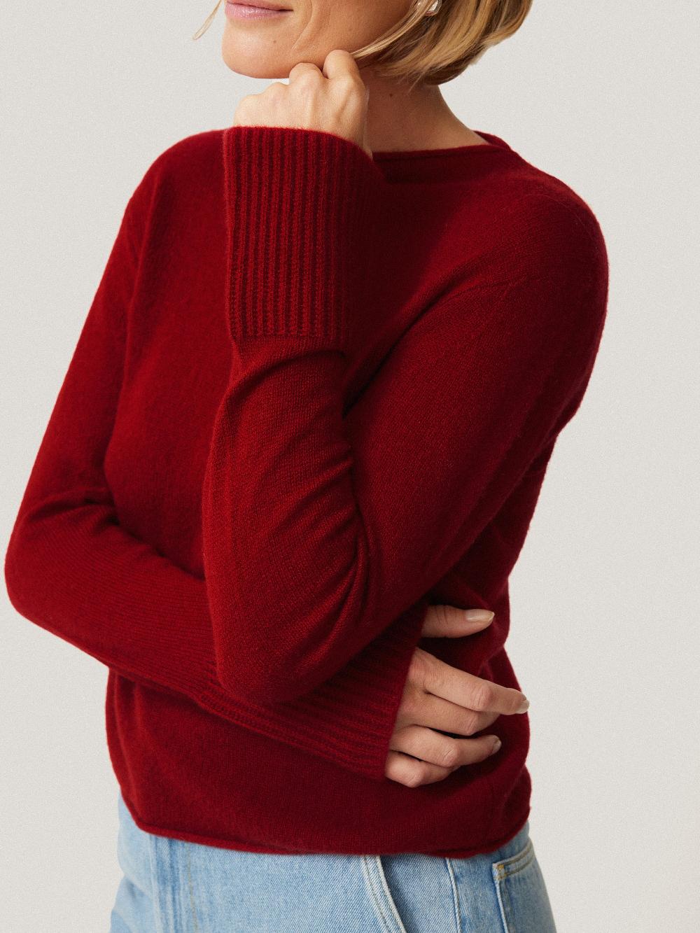 Jigsaw Cloud Cashmere Eldon Jumper Red