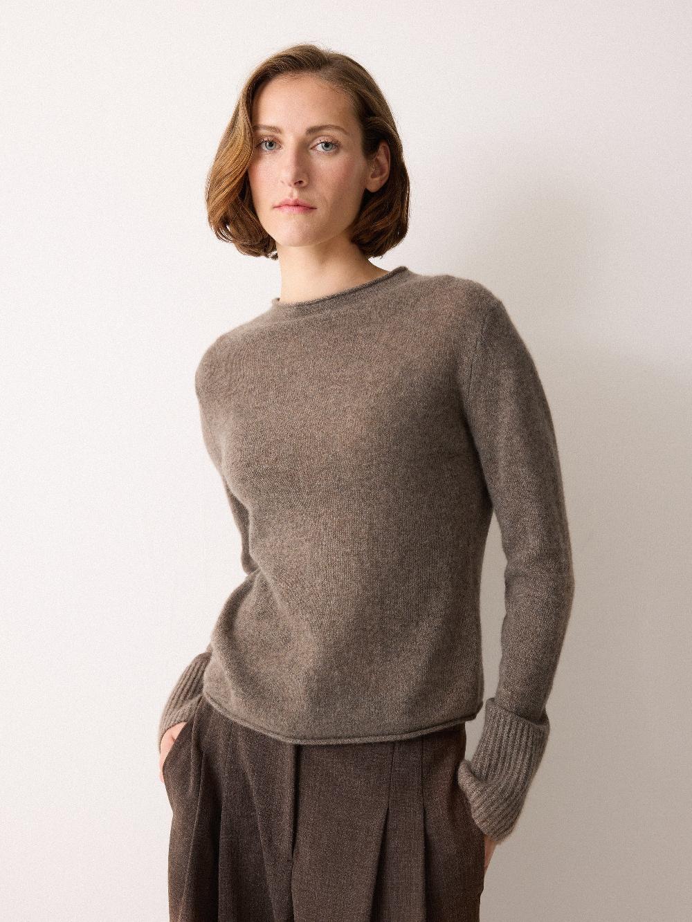 Jigsaw Cloud Cashmere Eldon Jumper Taupe