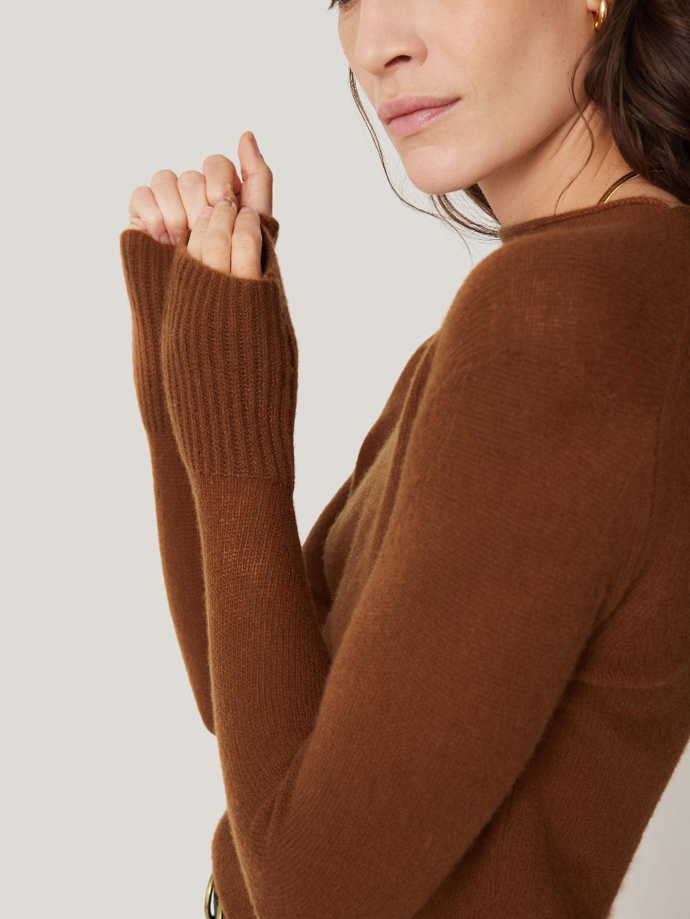 Jigsaw Cloud Cashmere Eldon Jumper Toffee