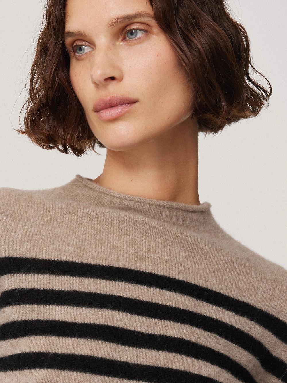 Jigsaw Cloud Cashmere Eldon Stripe Neutral